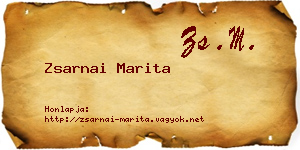 Zsarnai Marita névjegykártya